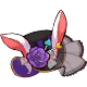 月輝搗蛋兔耳帽·果凍紫